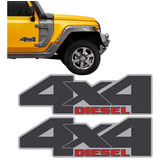 Par Emblema Lateral 4x4 Diesel Troller