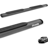 Par Estribo Fiat Strada 2021 A 2024 Oval Oblongo Grafite