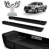 Par Estribo Lateral Hilux Cabine Dupla Prime Preto 2018