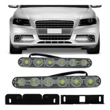 Par Farol Auxiliar Drl 6 Leds 10w Carro Daylight Universal