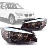 Par Farol Bmw X1 10 À 13 Sem Xenon Sem Projetor Friso Branco