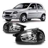 Par Farol Corsa Classic Pickup Sedan Wagon Máscara Negra 