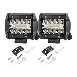 Par Farol De Milha Led Auxiliar 4 Pol 120w 12000 Lumens Auto