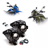 Par Farol De Milha Ultra Led U5 30w 12v Auxiliar Moto Botão