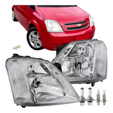 Par Farol Duplo Cromado Meriva 2002 03 2004 A 2012 + Lampada