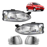 Par Farol Lanterna Palio 1996 1997 1998 1999 2000 G1 Cromado