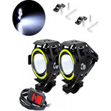 Par Farol Milha Moto Angel Eye U7 Led Auxiliar 30w Neblina