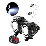 Par Farol Milha Moto Angel Eye U7 Led Auxiliar 30w Neblina