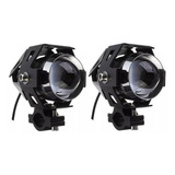 Par Farol Milha Universal Led U5 Auxiliar Moto 12v Auxiliar
