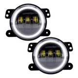 Par Farol Milha/neblina Led Angel Eyes + Seta Honda Civic