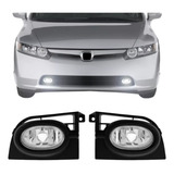 Par Farol Neblina Civic Lxs Lx Lxl Ex 2006 2007 2008 Vidro