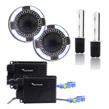 Par Farol Projetor Bi Xenon Retrofit Angel Eyes + Reatores 