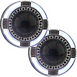 Par Farol Projetor Bi Xenon Retrofit Led Angel Eyes Cobalt