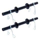 Par Halter Barra Oca 40cm Com Presilhas Academia Musculação