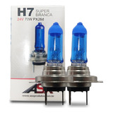 Par Lampada Automotiva Super Branca Halogena H7 70w 24v