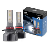 Par Lâmpada Farol Super Led Auxilar Xênon V1 Hb3 150w 6000k
