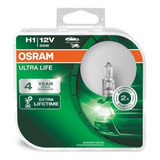 Par Lâmpada H1 Osram Ultra Life 3200k 55w12v 4x Mais Durável