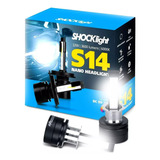 Par Lampada Led H4 H13 S14 Automotiva Led Nano Shocklight 