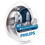 Par Lampada Philips H7 Crystal Vision Ultra 4300k + Pingos