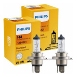 Par Lampada Philips Halogena H4 12v Farol Alto E Baixo Carro