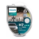 Par Lampada Philips X-treme Vision Pro H7 3400k 150% + Luz