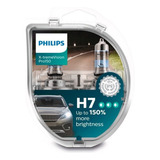 Par Lampada Philips X-treme Vision Pro H7 3400k 150% + Luz