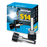 Par Lâmpada Super Led H1 Shocklight S14 Nano 6k Ultra Forte