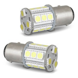 Par Lâmpada Torpedo 18 Led 6000k Luz Teto Porta Malas Branca