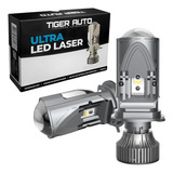 Par Lâmpada Ultra Led H4 Laser Projetor Farol Alto Baixo 40w