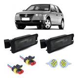 Par Lanterna Luz De Placa Saveiro Gol G4 Com Chicote E Led