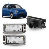 Par Lanterna Placa Fiat 500 Após 2012 Conector Redondo C/led