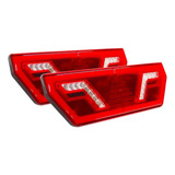 Par Lanterna Traseira 24v Guerra Led Pisca Sequencial