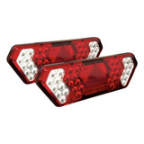 Par Lanterna Traseira Caminhão Carreta Guerra Led 24v