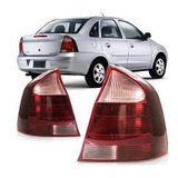 Par Lanterna Traseira Corsa Sedan 2003 Até 2011 Ré Rosa