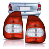 Par Lanterna Traseira Corsa Sedan Classic 2000 -2010 Cristal