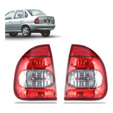 Par Lanterna Traseira Corsa Sedan Classic 2000 A 2010 Fume