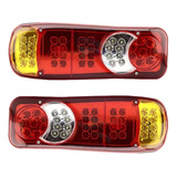 Par Lanternas Led Caminhão 34cm Carreta Baú Truck 12v / 24v