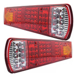 Par Lanternas Led Caminhão 52cm Carreta Baú Truck Tanque 24v