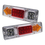 Par Lanternas Led Caminhão Carreta Baú Truck Tanque 12v