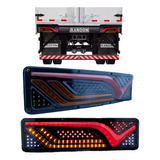 Par Lanternas V46 De Led Caminhão Para Carreta Baú Truck 