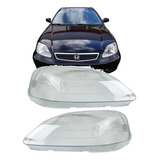 Par Lente Do Farol Honda Civic 1999 2000 99 00 Lentes Novas