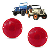 Par Lentes Lanterna Traseira Jeep Willys Rural F-75 1966 67
