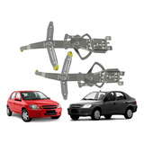 Par Maquina Vidro Elétrico Celta Prisma 4p Diant S/ Motor
