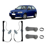 Par Máquina Vidro Manual Gol G3 G4 2001/2014 2p + Manivelas