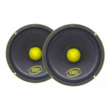 Par Mb Woofer Eros E-6mb 6 Polegadas 200w Rms 4 Ohms Cor Amarelo