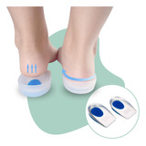 Par Meia Palmilha Silicone Gel Ortopédica Calcanhar Esporão