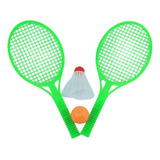 Par Mini Jogo De Raquete Badminton Infantil De Brinquedo