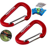 Par Mini Mosquetão Chaveiro 4 Cm Alumínio Camping Naturehike