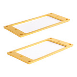 Par Moldura Metal Captador Humbucker Base Reta Dourado Eleph