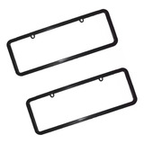 Par Moldura Preta Placa Sem Refleto Para Carro Universal
